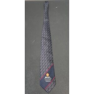 PGA Designer Series Silk Tie – Blue Gray Geometric Stars Pattern – 58" USA Made